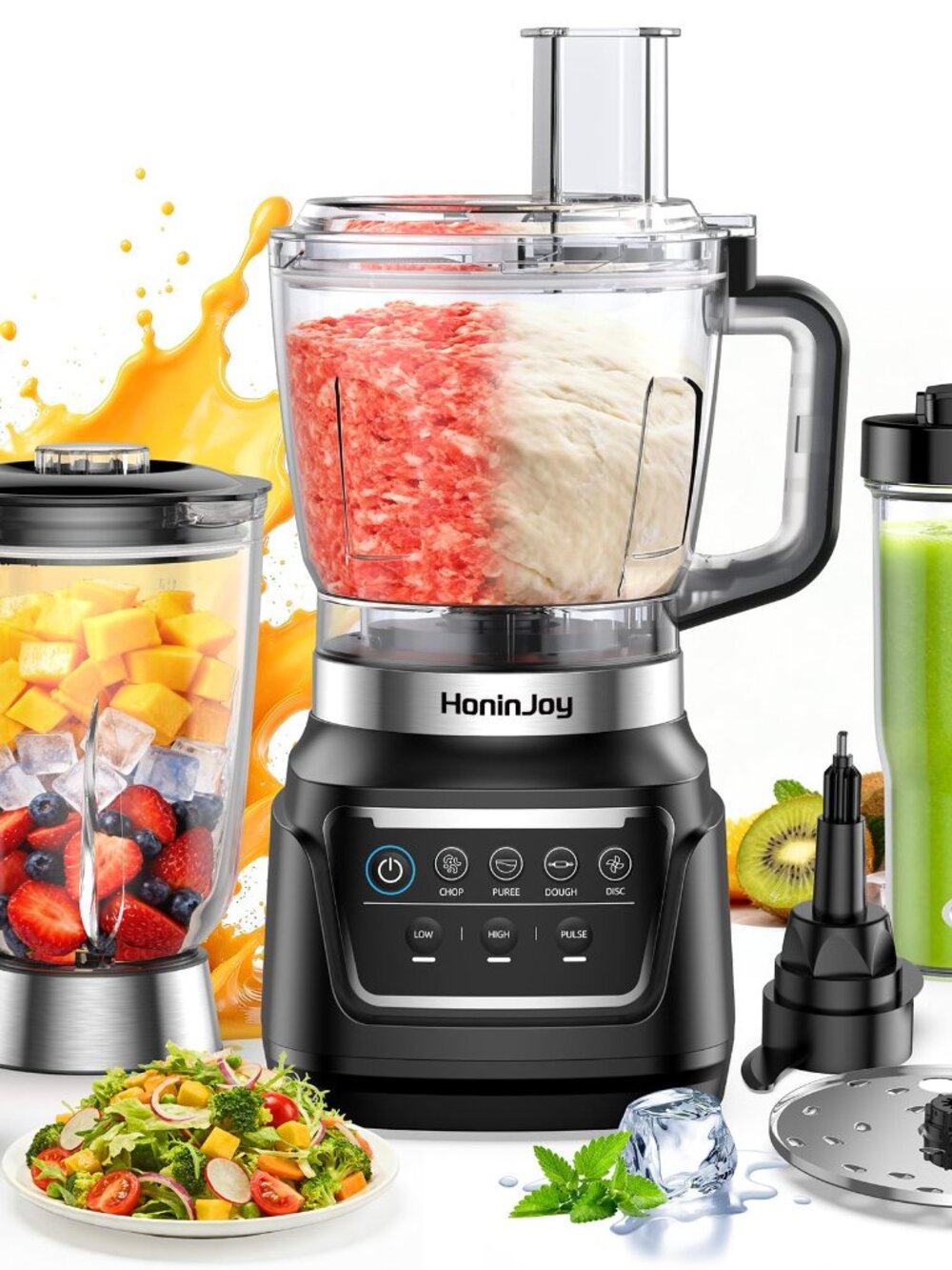 NEW All-in-One Blender Food Processor 10-in-1 Blenders Smoothies for Ice Dough